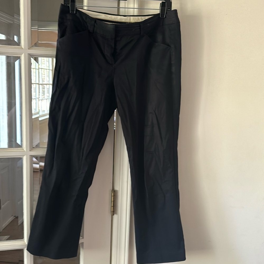 Theory black cropped pants